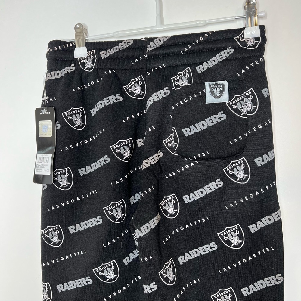 New NFL Team Apparel Las Vegas Nevada Raiders Sweat Pants Size Medium 10-12​​ - Picture 3 of 7